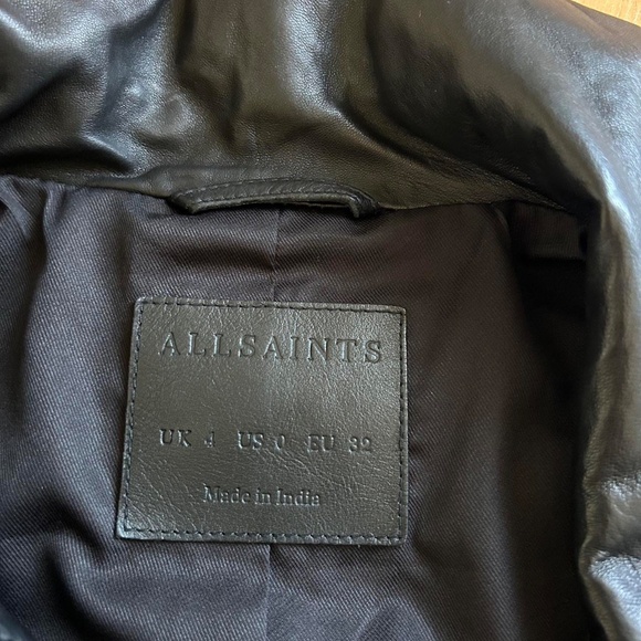 AllSaints Leather Jacket - Picture 3 of 9